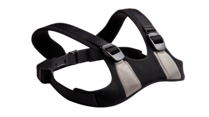 Durable black pet harness designed for comfort and safety during outdoor activities.