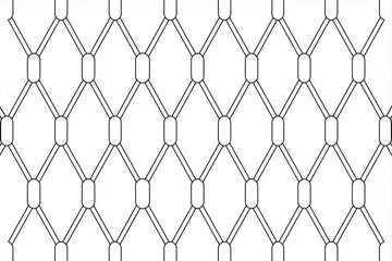 Obraz premium Geometric pattern of interlocking lines and shapes. 