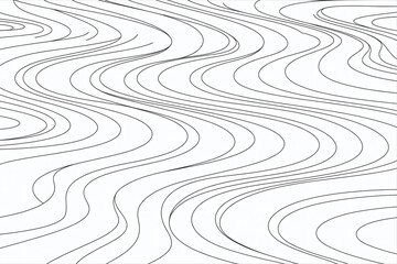 Abstract design of flowing, wavy lines.
