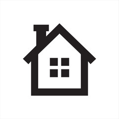 Obraz premium Simple House Icon Representing Home, Property, or Real Estate Symbol .