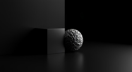 Obsidian Sphere and Monolithic Cube: A Study in Dark Minimalism