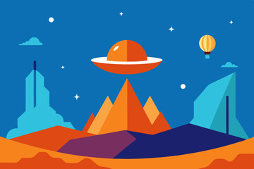 ufo in the night