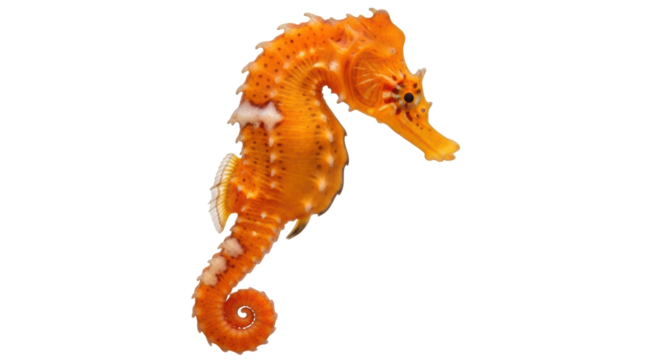 Isolated Orange Seahorse