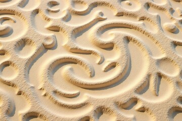 Top View of a Zen Garden sand with Stones Pattern background