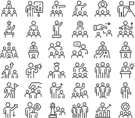 Christmas Icon Set for Web and Design in Doodle Cartoon Style