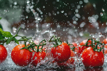 Greeting card with bright holiday composition for happy celebrate la tomatina, abstract vivid composition consists of fictional unreal fantastic vision on background for diverse creative work