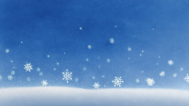 winter snowflakes blue background illustration