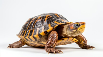 Fototapeta premium front box turtle white background
