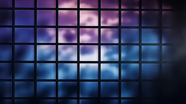 Abstract grid motion background, gradient colors and pattern squares animation