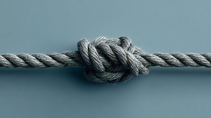 Tangled knot of ropes, gradually becoming untangled from one end to the other, symbolizing problem solving and finding clarity, on a clean, minimalist background