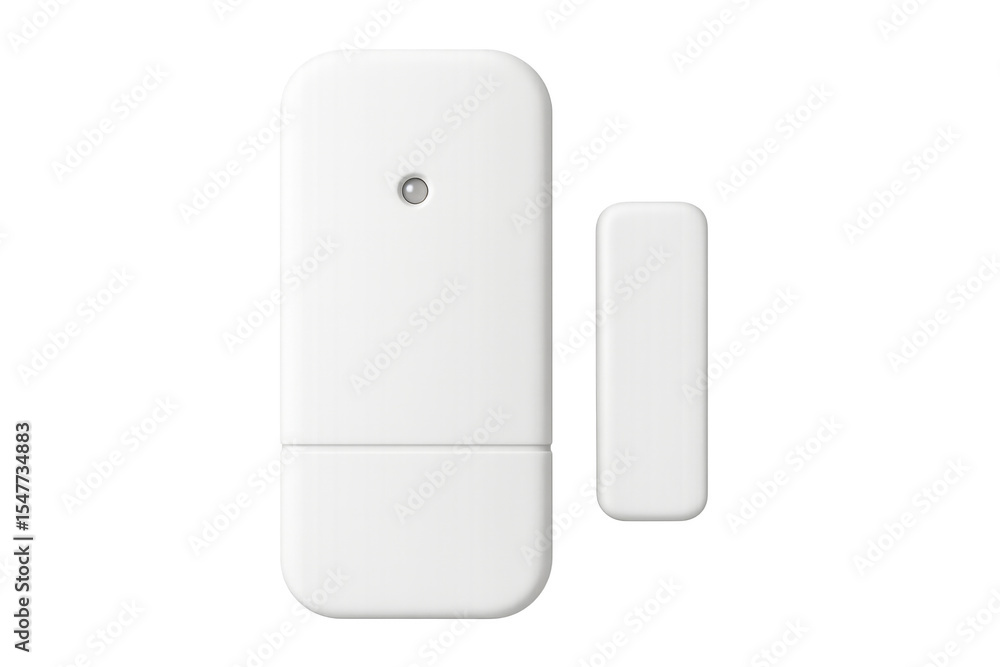 Poster wireless door/window sensor alarm system on transparent background