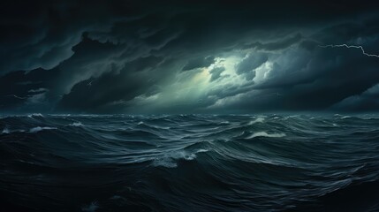 Fototapeta premium sea spooky clouds