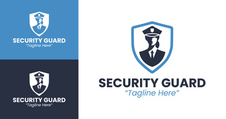 Security Guard Logo with Police Shield and Strong Branding