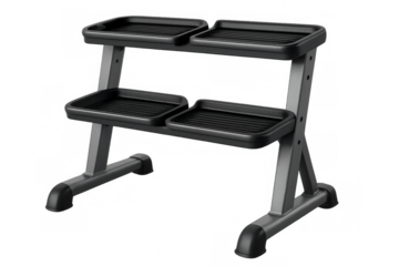 Adjustable aerobic stepper platform isolated on transparent background