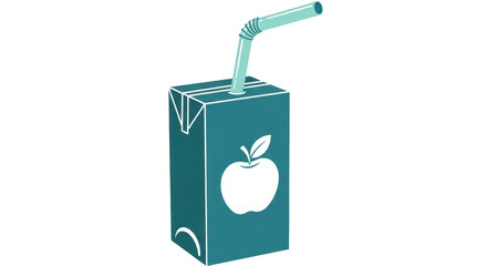 Isolated Apple Juice Box