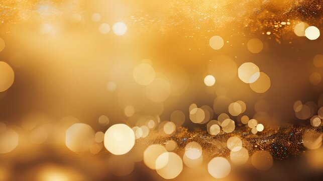 bokeh fancy gold background