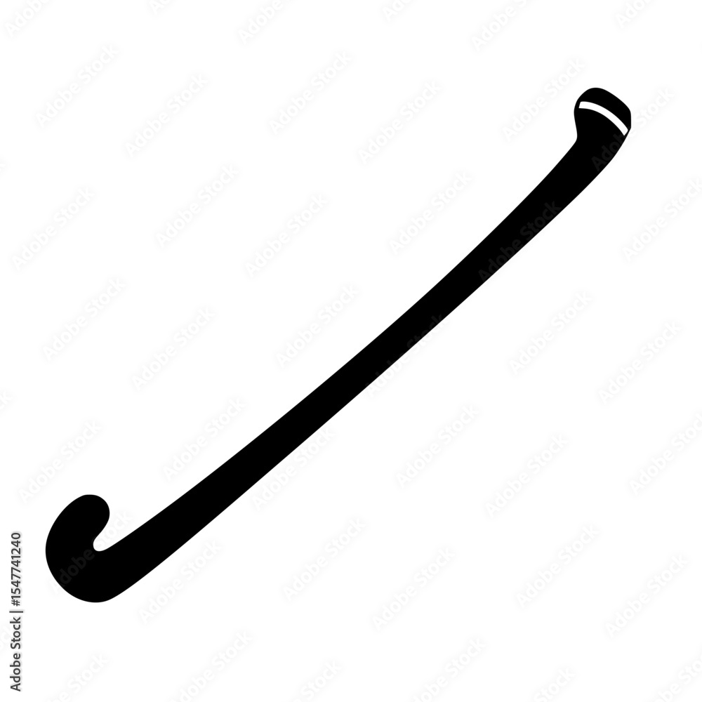 Poster set black icon representing a curved hook with a loop end, suitable for various design applications 