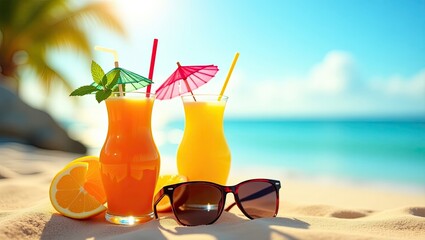 Obraz premium cocktail on the beach