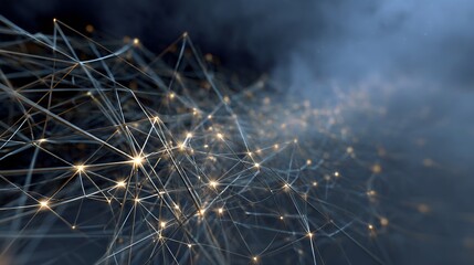 Conceptual art of memory formation, tangled, chaotic neural pathways slowly organizing into a structured, glowing geometric pattern, symbolizing learning and clarity, ethereal mist