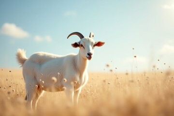 Obraz premium goat on the meadow