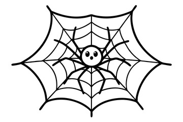 Fototapeta premium Spooky Creepy Spider Web Icon Design