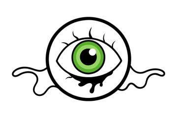 Eyeball Icon for Halloween Vector Design