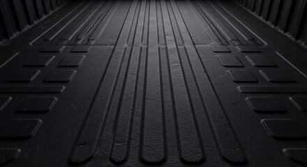 Textured Black Truck Bed Liner: Detailed Close-Up View
