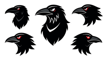 Eagle head silhouette vector illustration, head stylized logo
