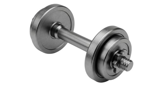 Isolated Metal Dumbbell