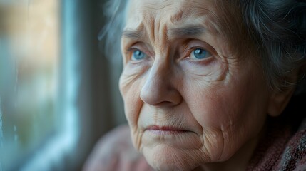 starsza kobieta, portret kobiety, smutna kobieta, 80 lat, dojrzała kobieta, naturalne światło, miękkie światło, płytka głębia ostrości, obiektyw 85mm, portret 85mm, przysłona f1.8, niska czułość ISO, 