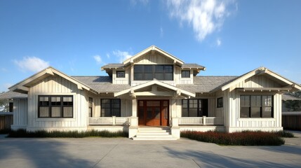 Modern Craftsman-style home with inviting front porch