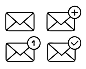 Mail icon set.