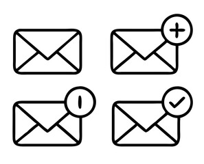Mail icon set.