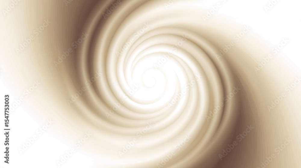 Wall mural abstract swirl pattern with creamy texture isolated on white background