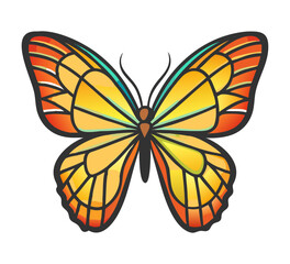 Colorful butterfly . Vector illustration