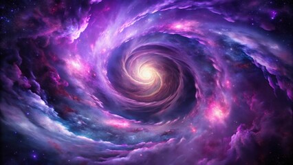 Cosmic Nebula Swirling Purple Vortex, swirling clouds, cosmic dust