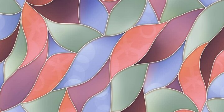 Abstract Pastel Leafy Pattern: A calming, abstract pattern with organic, leaf-like shapes in soft pastel hues creates a sense of serenity. The interconnected design offers a modern aesthetic.