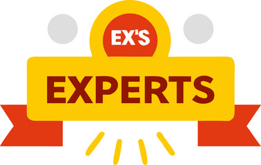 Experts Badge with Bold Label Design