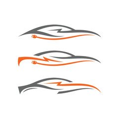 Obraz premium electric car eco tech logo collections