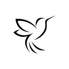 Fototapeta premium line art simple bird logo