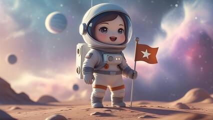 spaceship and astronaut