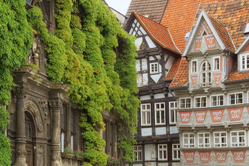 Quedlinburg - Rathaus und Fachwerkhäuser am Markt, Sachsen_Anhalt, Deutschland, Europa