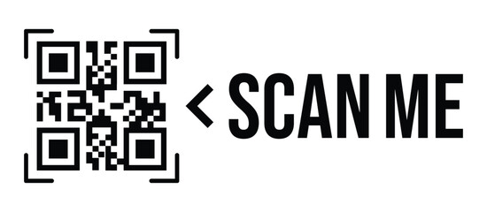 Scan QR code icon. Digital scanning qr code. QR code scan for smartphone. QR code for payment. Scan QR code symbol