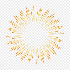 Vintage hand drawn sunburst vector