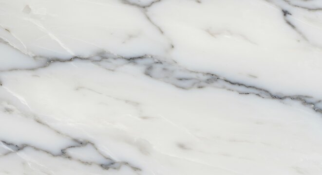 Elegant white marble texture with grey veins isolated on white background