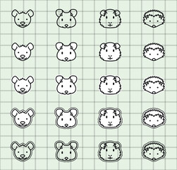 Flat Design Animal Icons amp Silhouettes Zoo Domestic Farm and Hunting Vector Packs