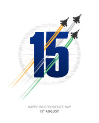 Independence Day India 15th August Creative Minimal Vector Greeting