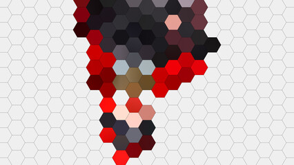 4K abstract geometric background with a hexagonal mosaic pattern.

