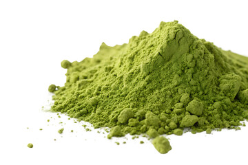matcha-powder-- isolated on white background png, ai generated
