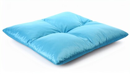 blue pillow isolated on white background